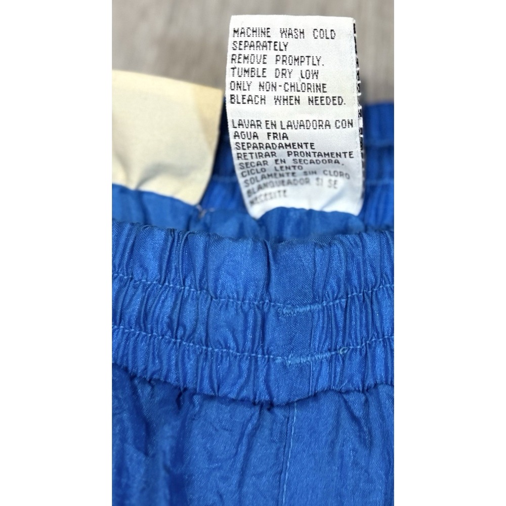 Vtg Westside Connection Nylon Windbreaker Pants Women's Large Blue Ankle Zip 80s - Picture 5 of 14